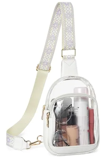 Clear Stadium Bag in White