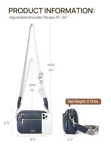 Small Crossbody Bag in Blue, view 4