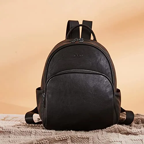 Small Backpack Purse in Black, view 3
