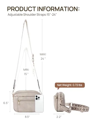 Small Crossbody Bag in Grey, view 4