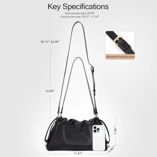 Trendy Shoulder Bag in Black, view 4