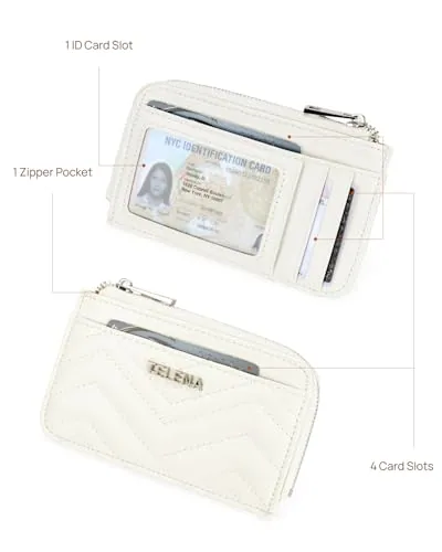 RFID Card Wallet in Beige, view 2