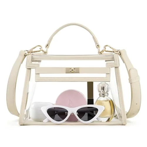 Clear Stadium Bag in Beige