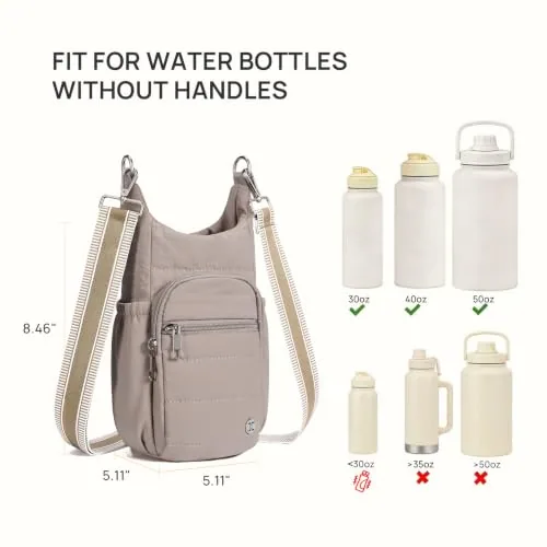 RFID Bottle Sling in Taupe, view 2