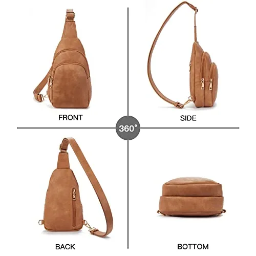 Leather Belt Bag in Brown, view 4
