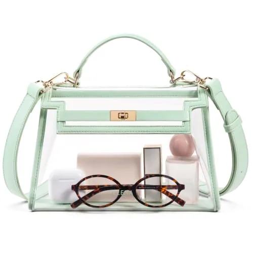 Clear Stadium Bag in Green