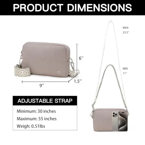 Guitar Strap Crossbody Bag in Taupe, view 4