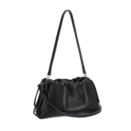 Trendy Shoulder Bag in Black