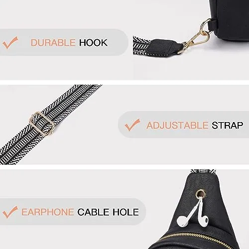 Small Sling Bag in Black, view 4