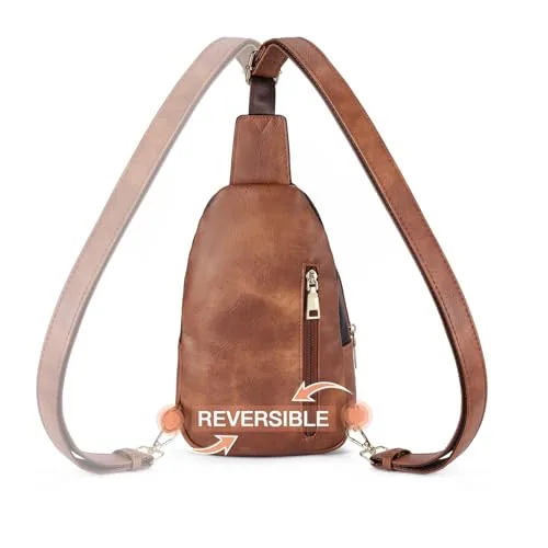 Crossbody Bag in Black with Brown, view 4