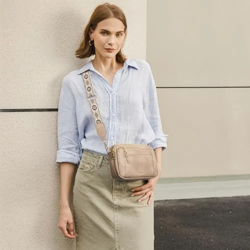 Small Crossbody Bag in Light Brown, view 3