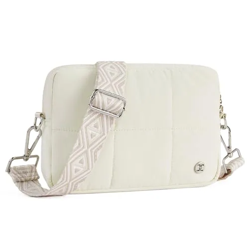 Guitar Strap Crossbody Bag in Beige