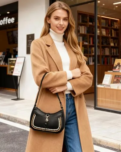 Small Shoulder Bag in Black, view 2
