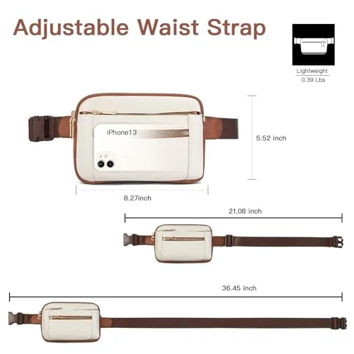 Belt Bag in Beige Brown, view 3